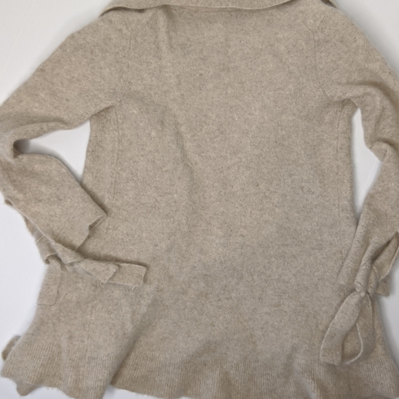 White+Warren Cream Cashmere Open Front Cardigan - Picture 8 of 8